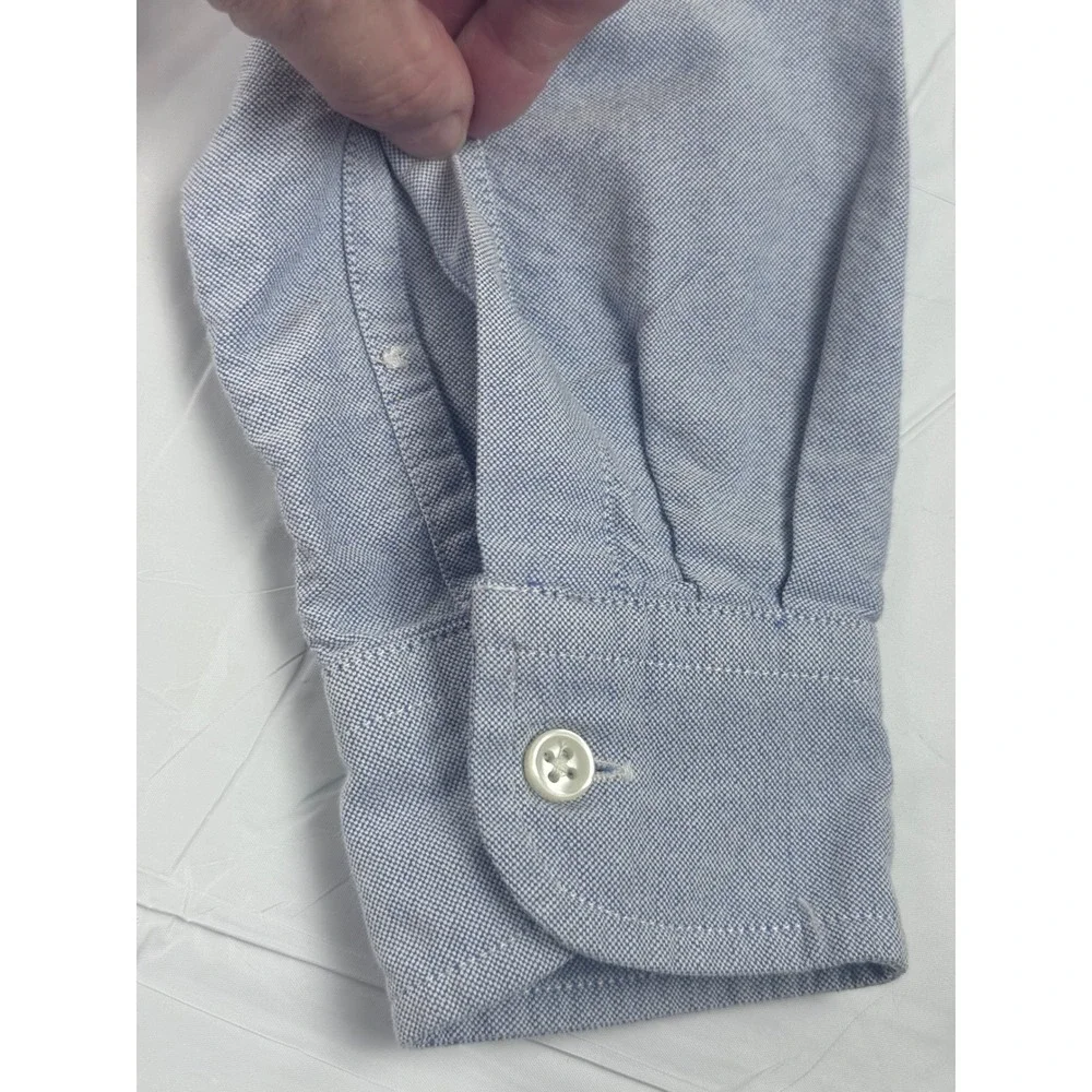 Ralph Lauren Boys Light Blue Oxford Button Down Shirt‎ Size 10 Long Sleeve Pony